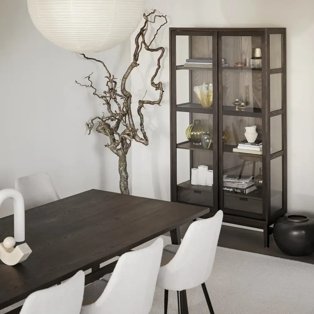 Hazelton vitrineskab brunolieret eg