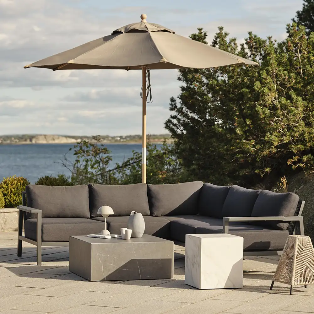 Zten Sofabord 80x80 Gråt Marmorlook Brafab