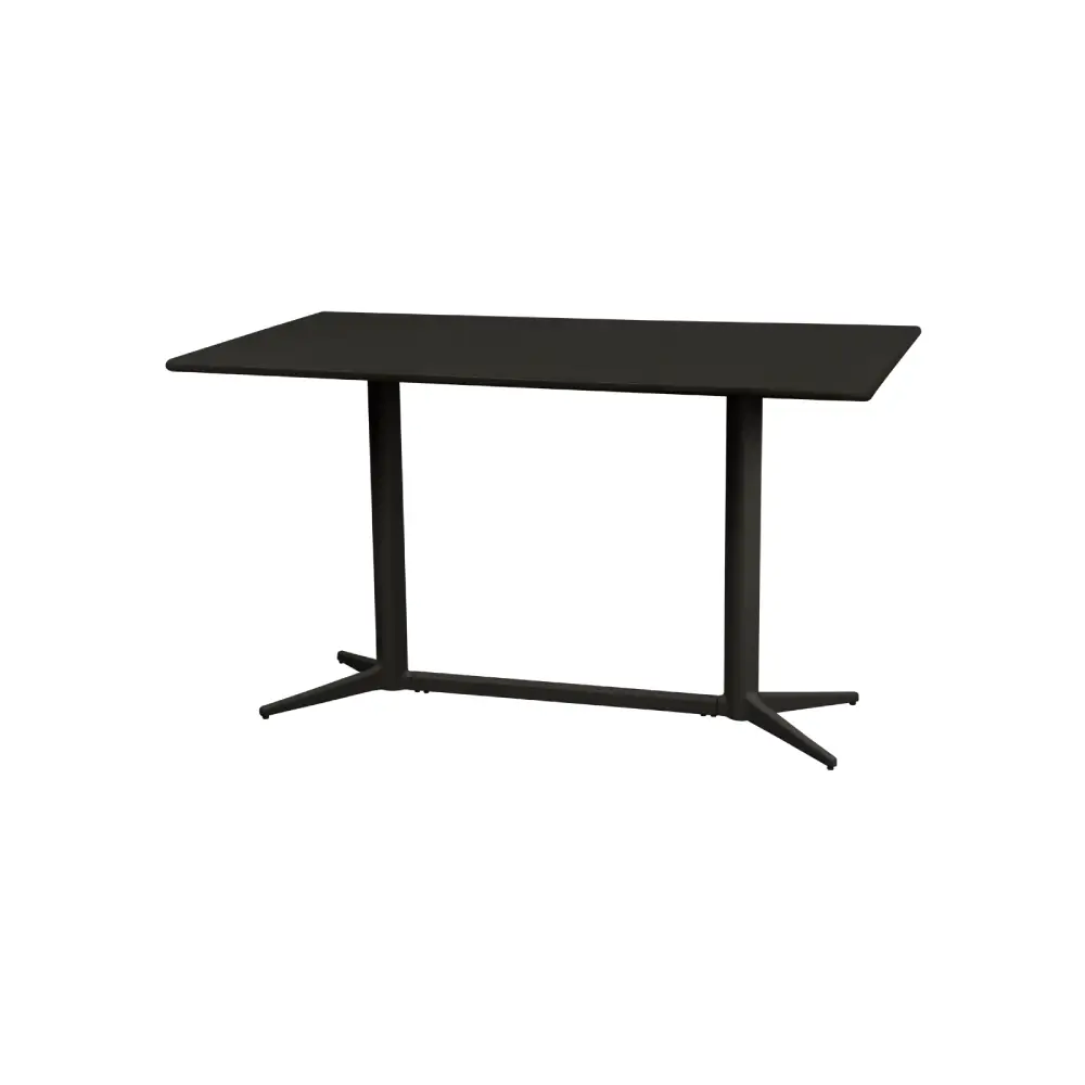 Bordplade 130x75 cm lavagrå, aluminium