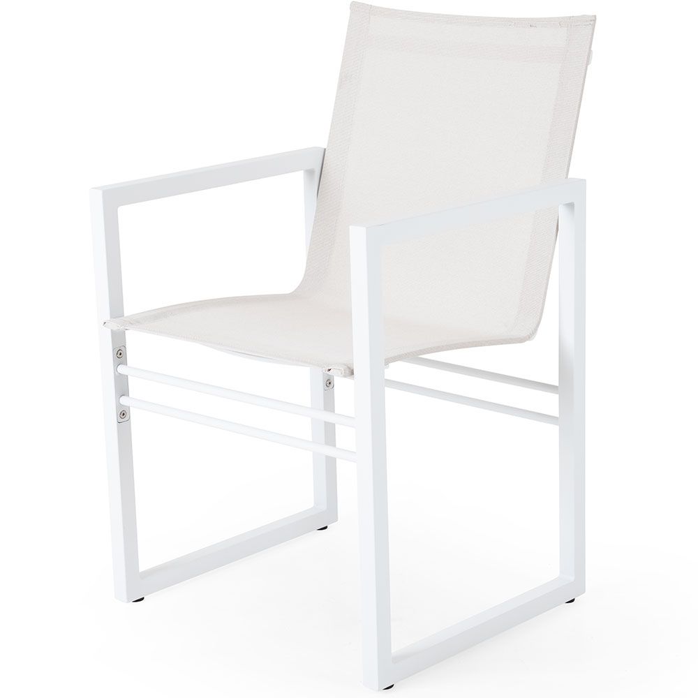 Vevi Stol/Karmstol Hvid/Hvid Brafab