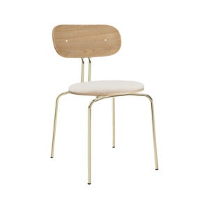 Curious Spisestol Eg/Messing Teddy White