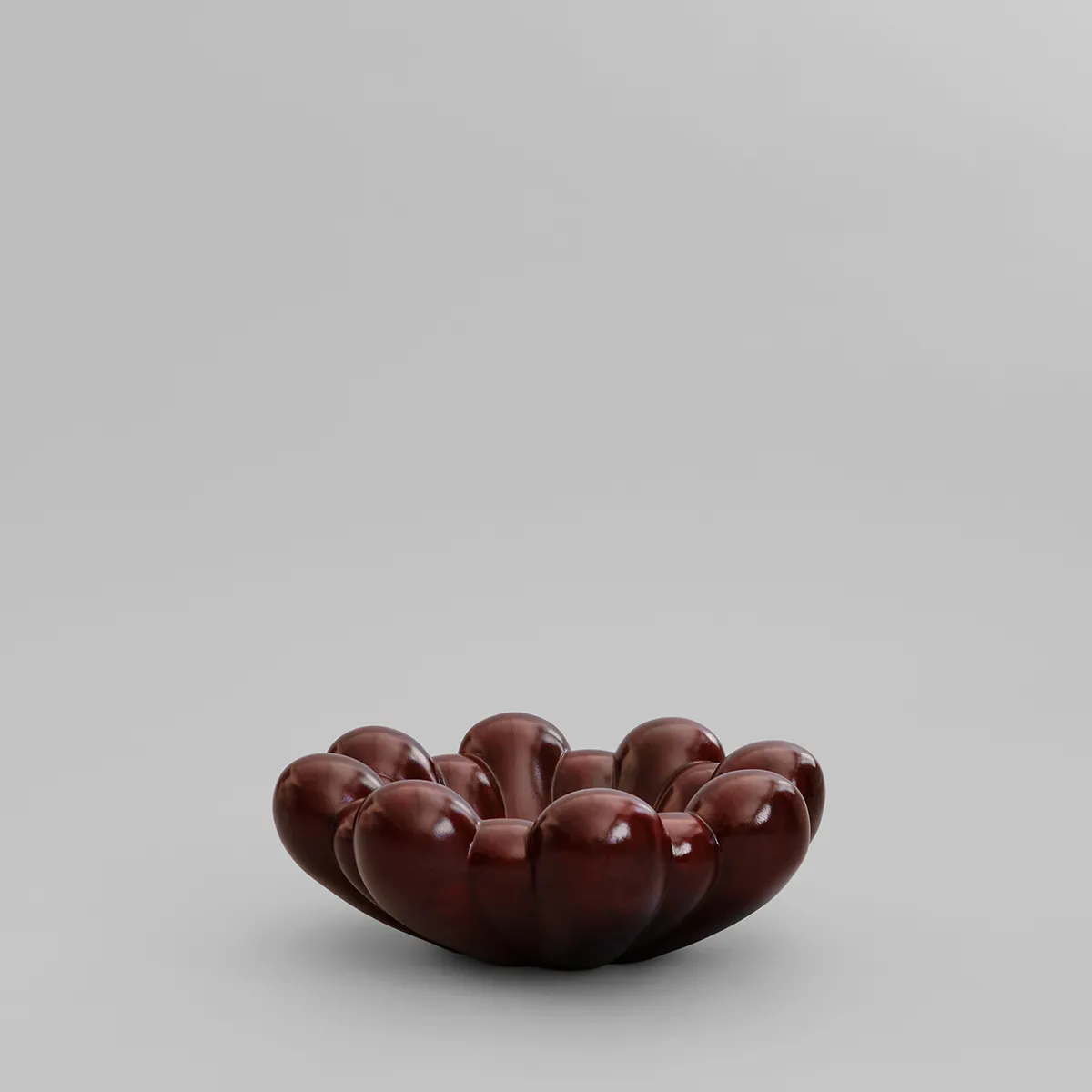 Håndlavet Dekorationsskål Bloom Maroon Ø 44 cm