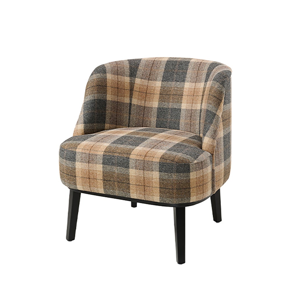 Fairfax stoflænestol Alister plaid brown