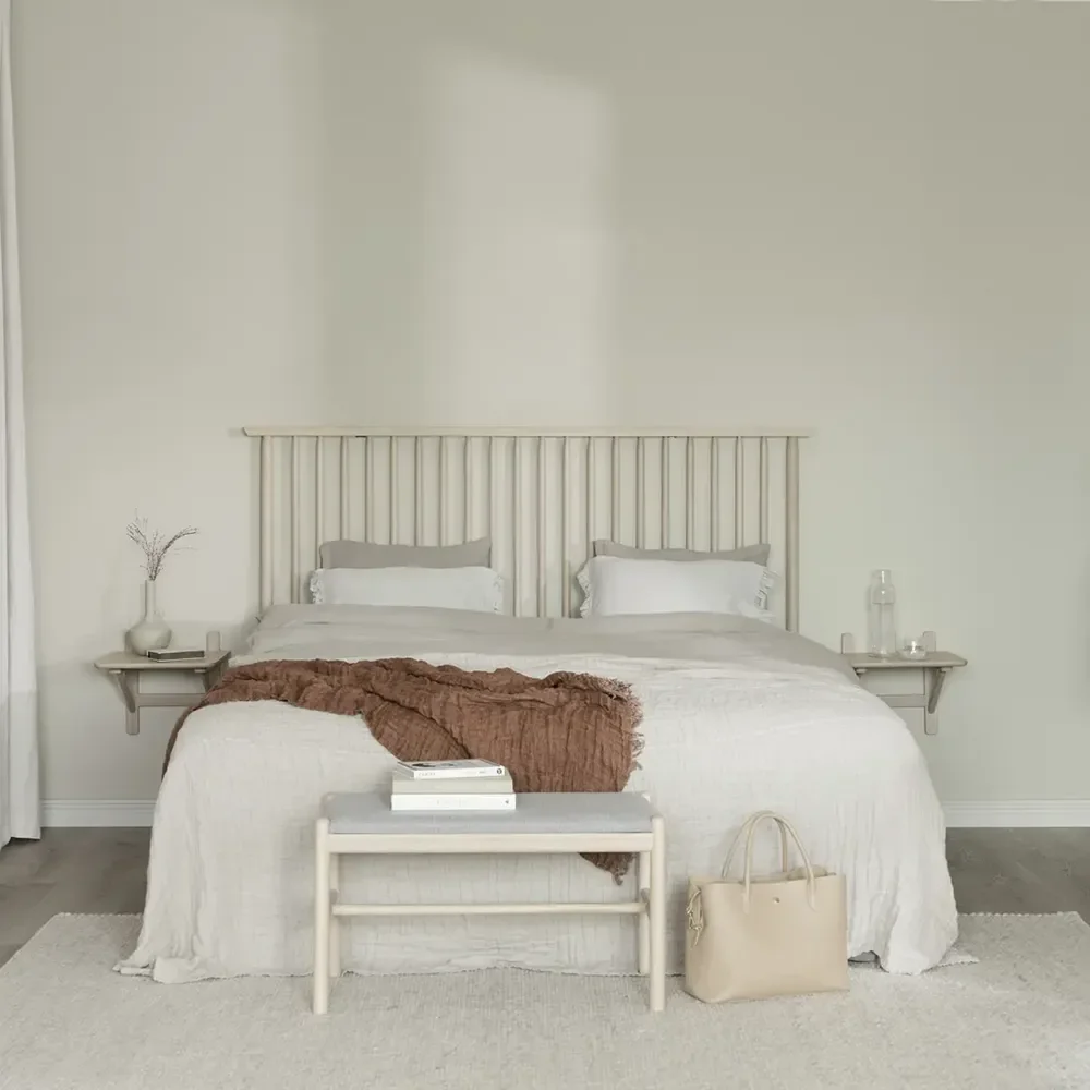 Riggins sengegavl 194x84 cm hvidpigmenteret