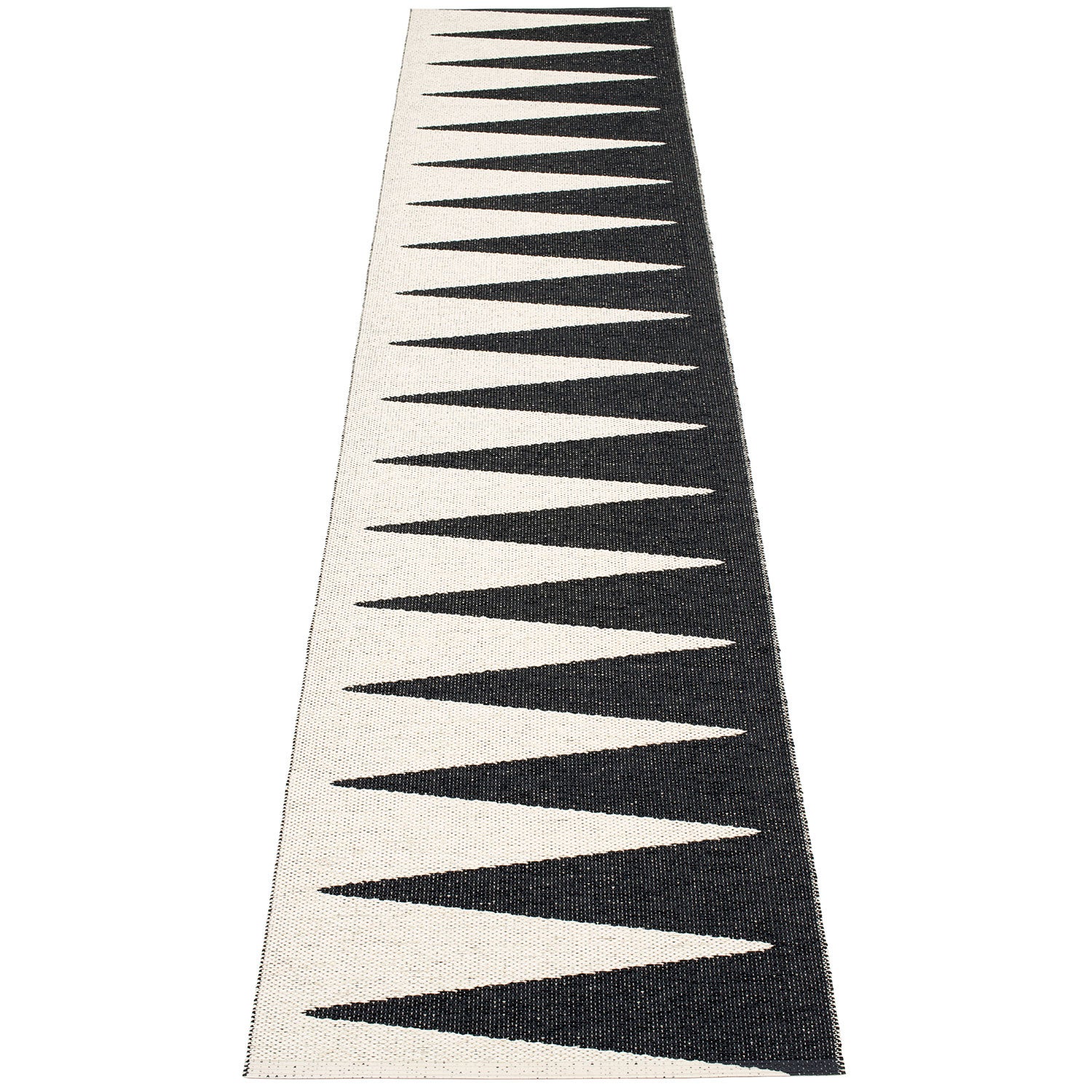 Pappelina, Vivi tæppe 70x350 cm black / vanilla