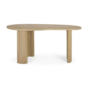 Boomerang skrivebord lakeret eg 160x83 cm