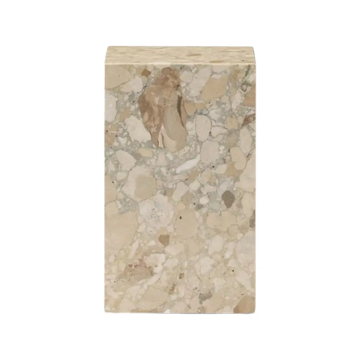 Audo CPH, Plinth sidebord i sten, højt, Kunis Breccia