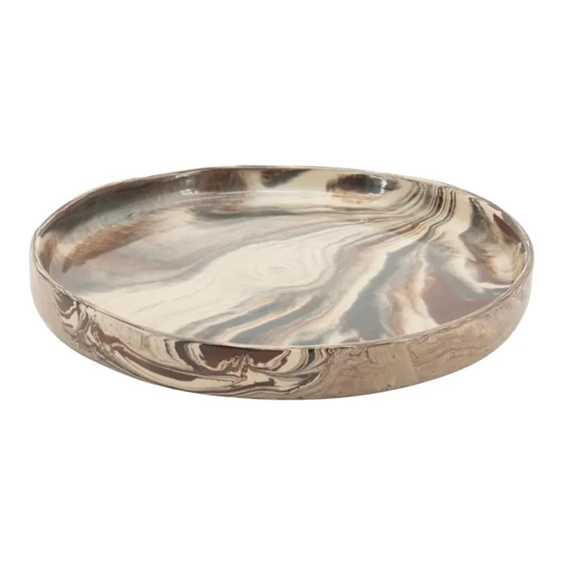 Plate Nagara small 28x28x3,5 cm Stentøj Multicolour