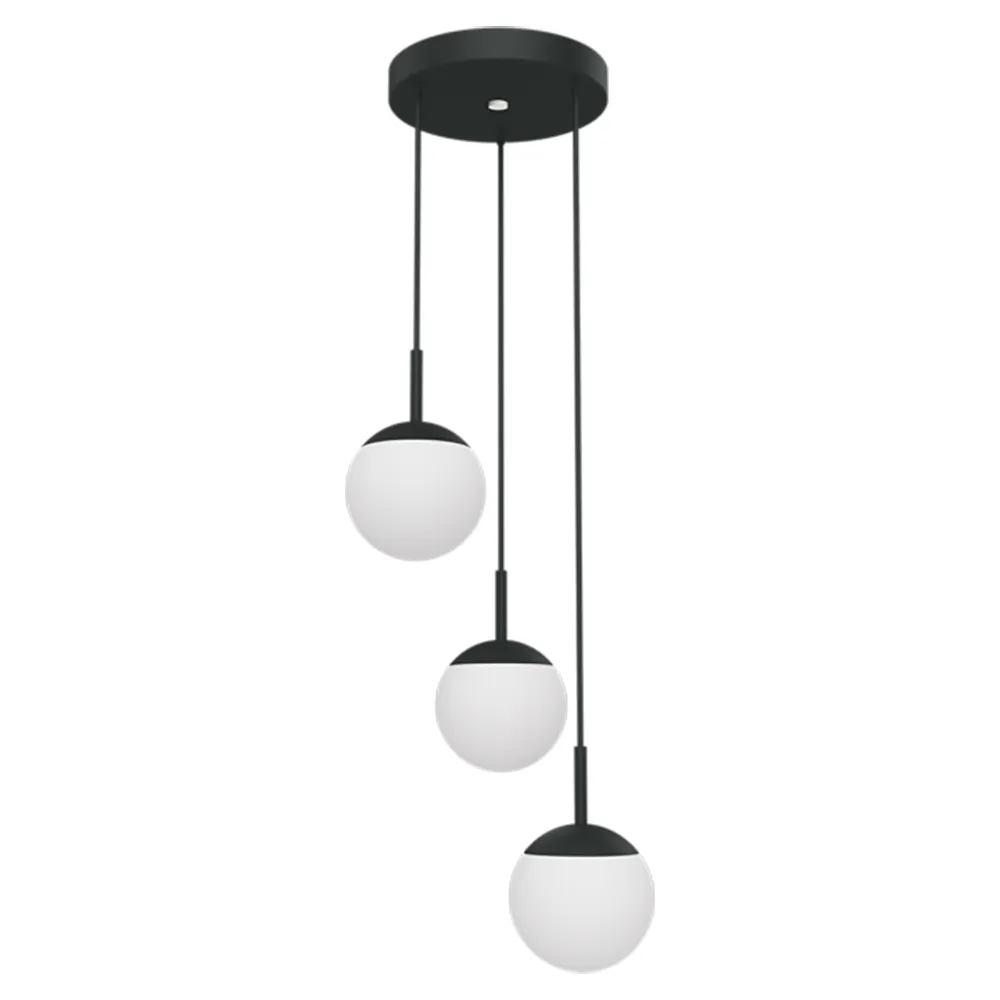 Mooon! Tredobbelt loftslampe Anthracite 