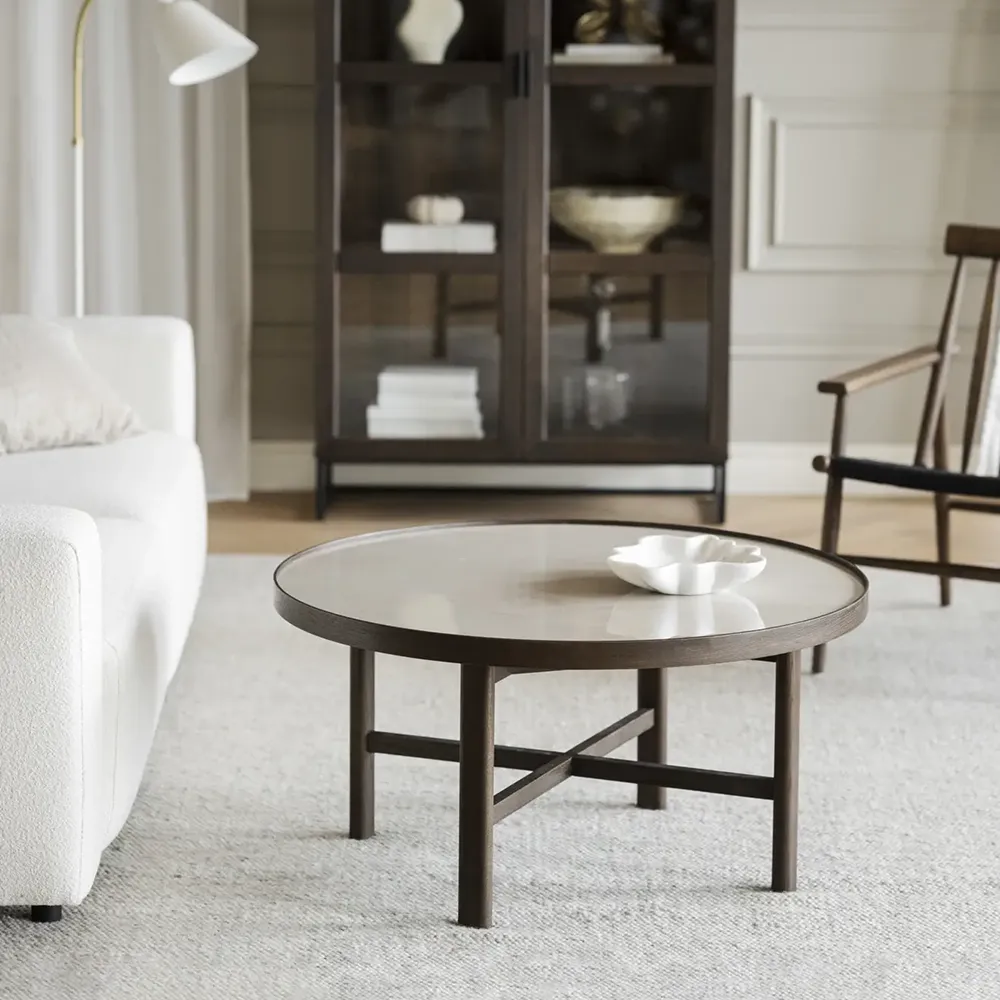 Marsden sofabord Ø90 cm keramik/eg