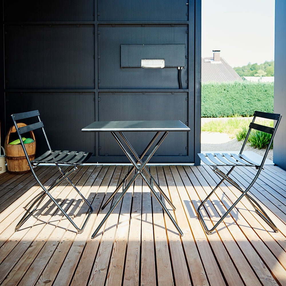 Spring stol i cappuchino stål