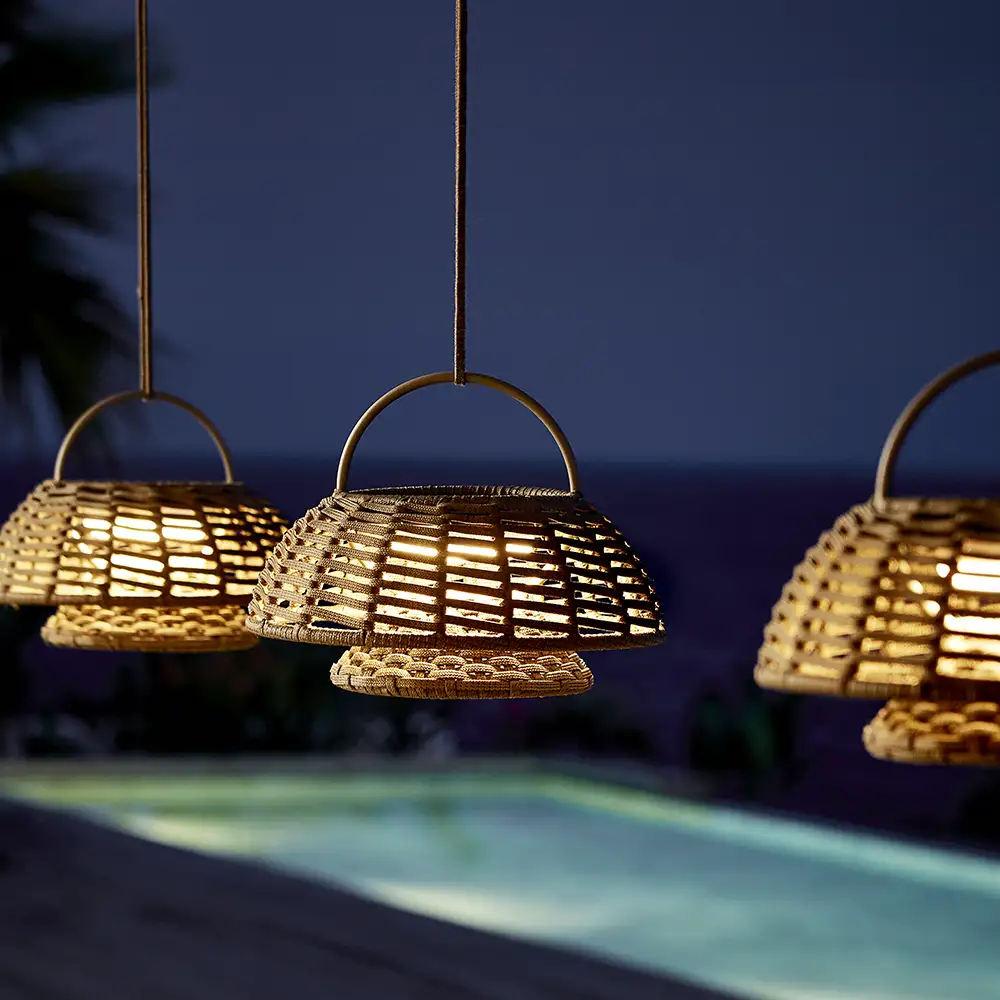 Illusion lampe til ophæng Graphite, Soft Rope