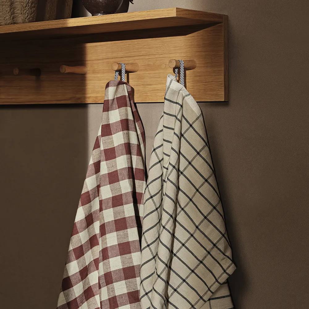 Køkkenhåndklæde Hale  Cinnamon/Grey Green