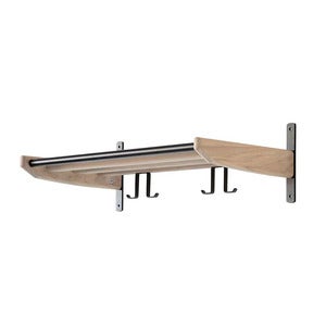 Cora hattehylde 59 cm Hvidolieret eg