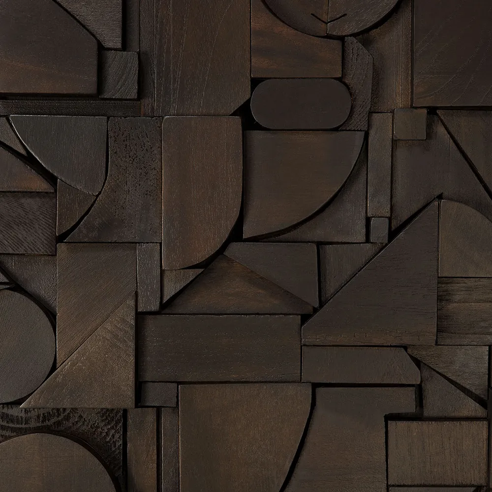 Bricks Vægdekoration 100x100 cm Brun