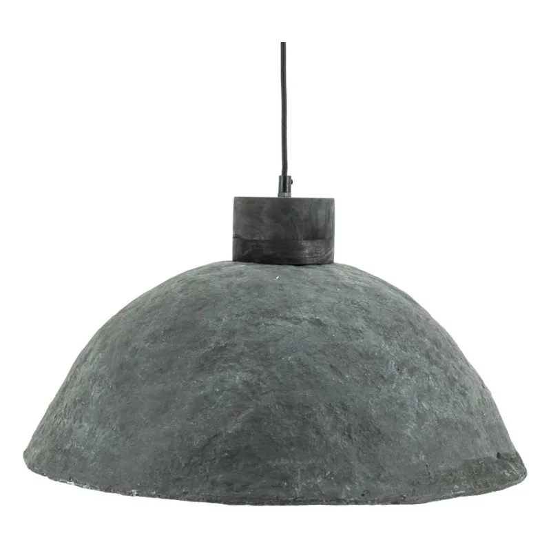 lamp Sana large pendel 50x50x50 cm træ grå