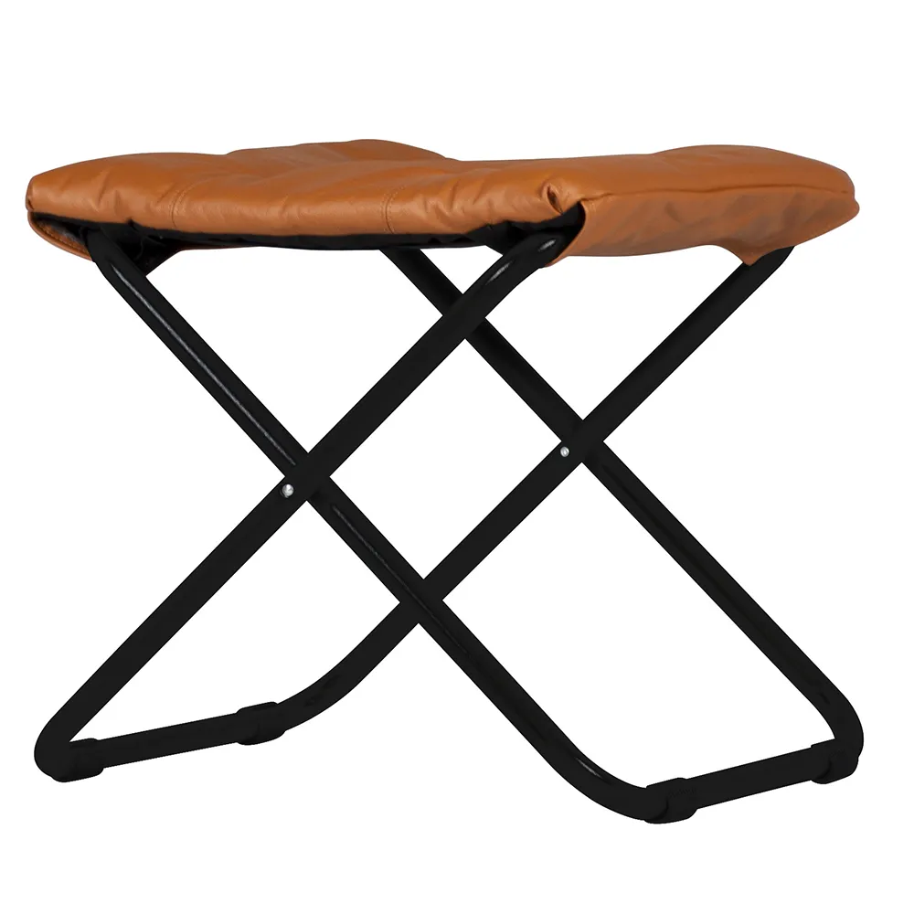 Chico fodskammel cognac leather