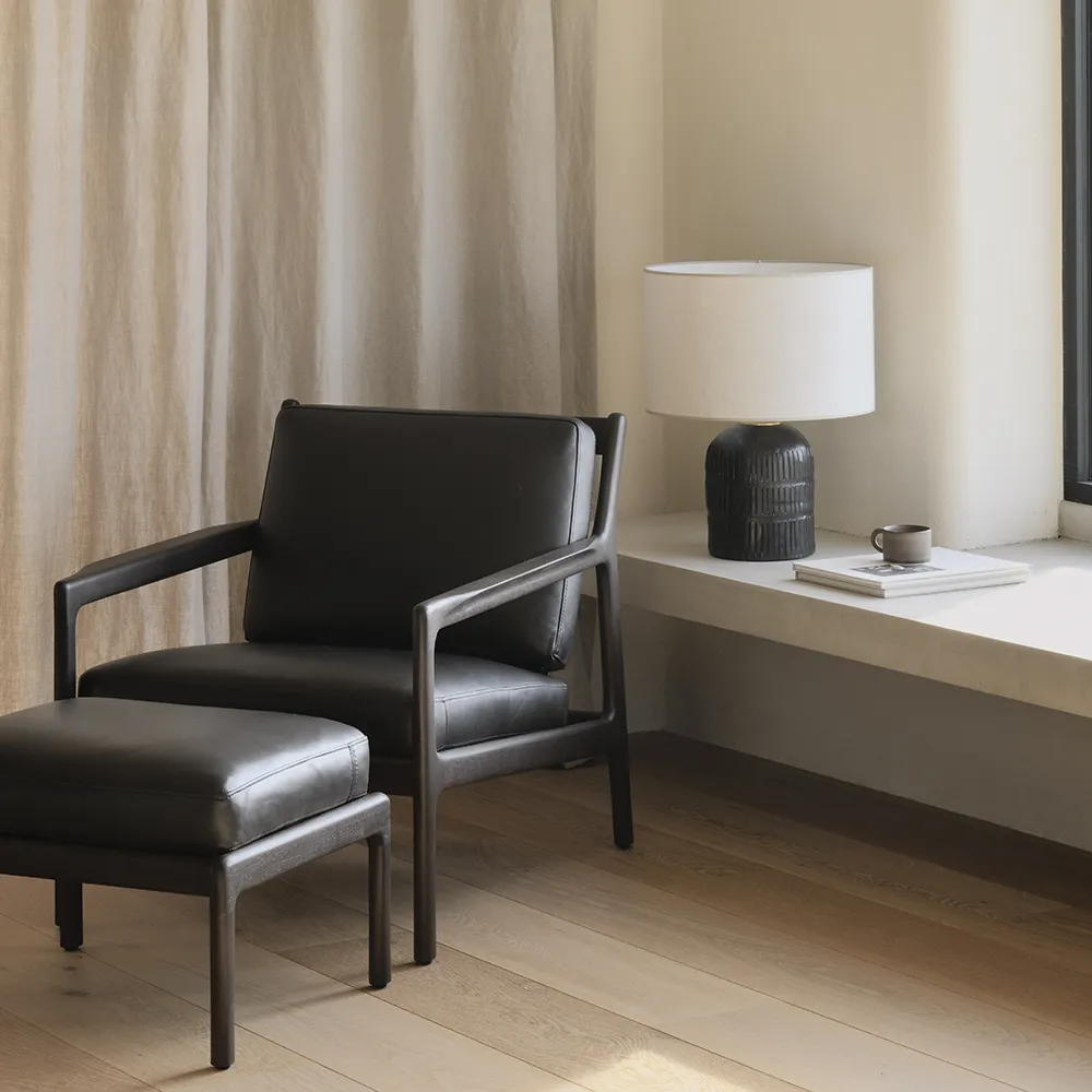 Jack Lænestol Black Leather