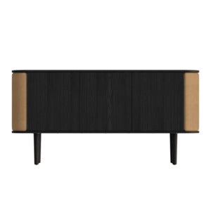 Treasures skab med 3 låger Sort eg/Sugar Brown