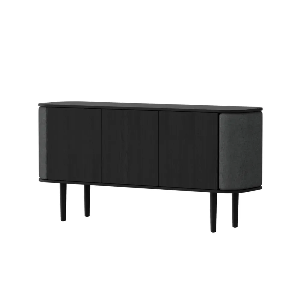 Treasures 3-Dørs Skab - Black Oak / Shadow - 150x75x43 - Umage
