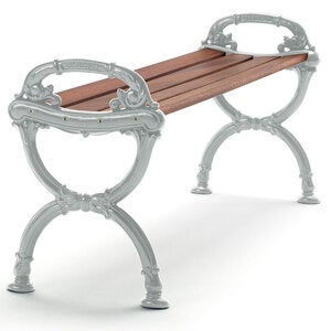 Byarum bænk / ender: naturligt træ: olieret mahogni