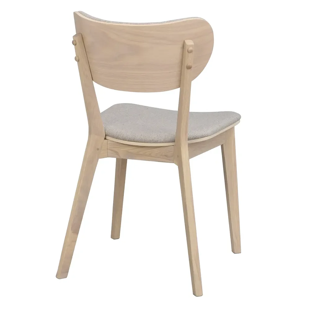 Kato spisebordsstol hvidkalket eg/gråbeige stof