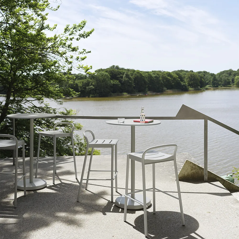 Linear Steel Barbord Ø70 cm Burnt Orange 