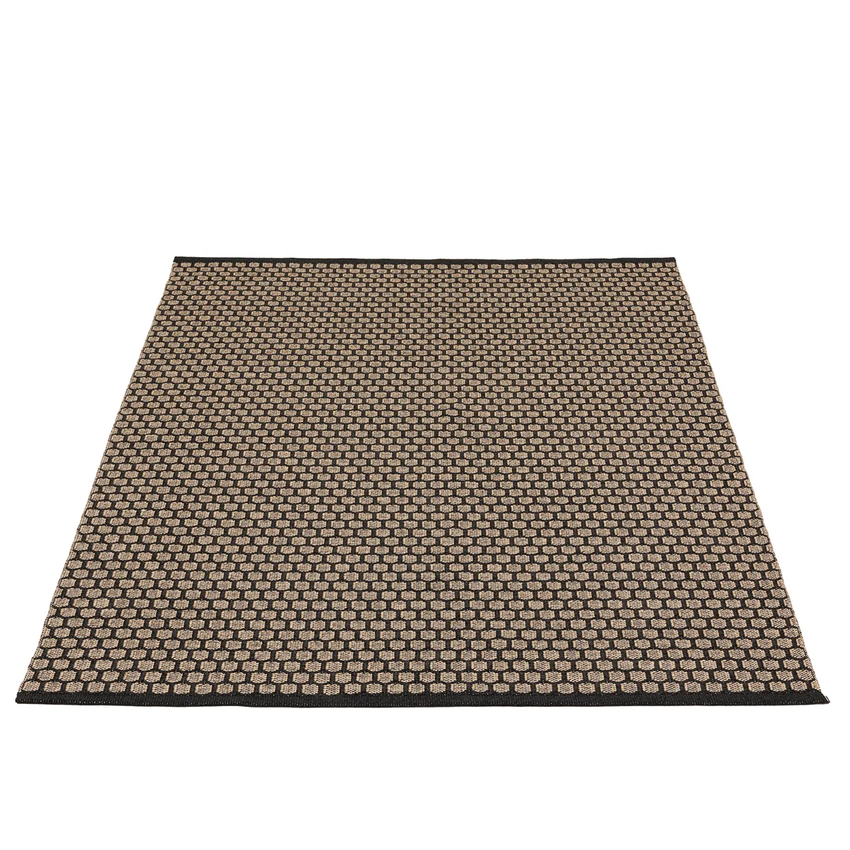 Vendbar Plastmåtte MIMI Black/Beige 180x260 cm