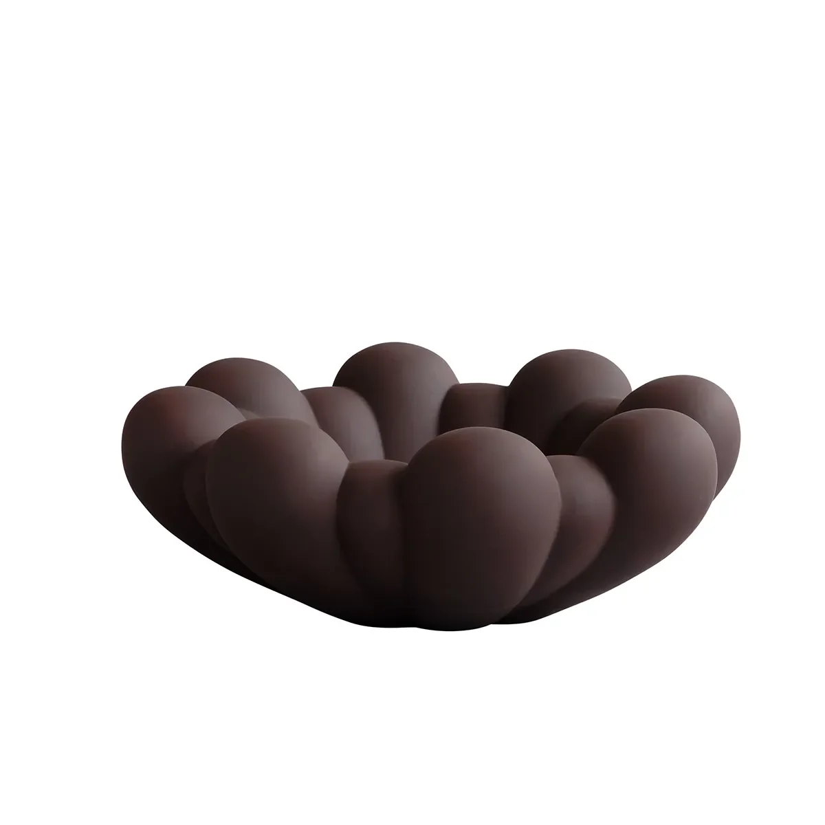 101 Copenhagen, Håndlavet Dekorationsskål Bloom Chocolate Brown Ø 44 cm