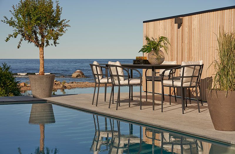 Saltö Spisebord 240X86 Cm Mørkegråt 