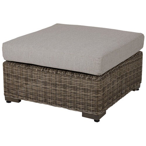 Ninja skammel/bord i rustik kunstrotting inklusive vandafvisende hynde