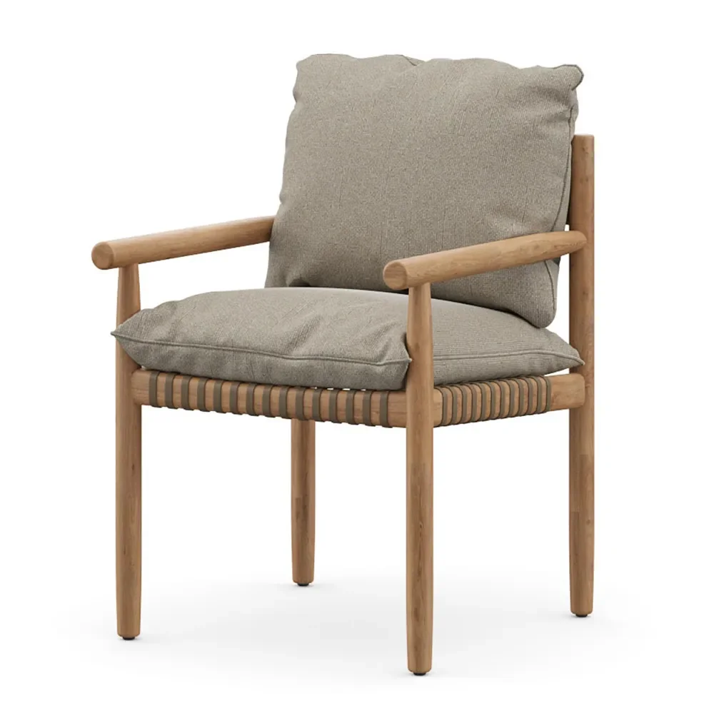 Dedon, TIBBO lænestol BPR teak 0205 vulcano matte 0122