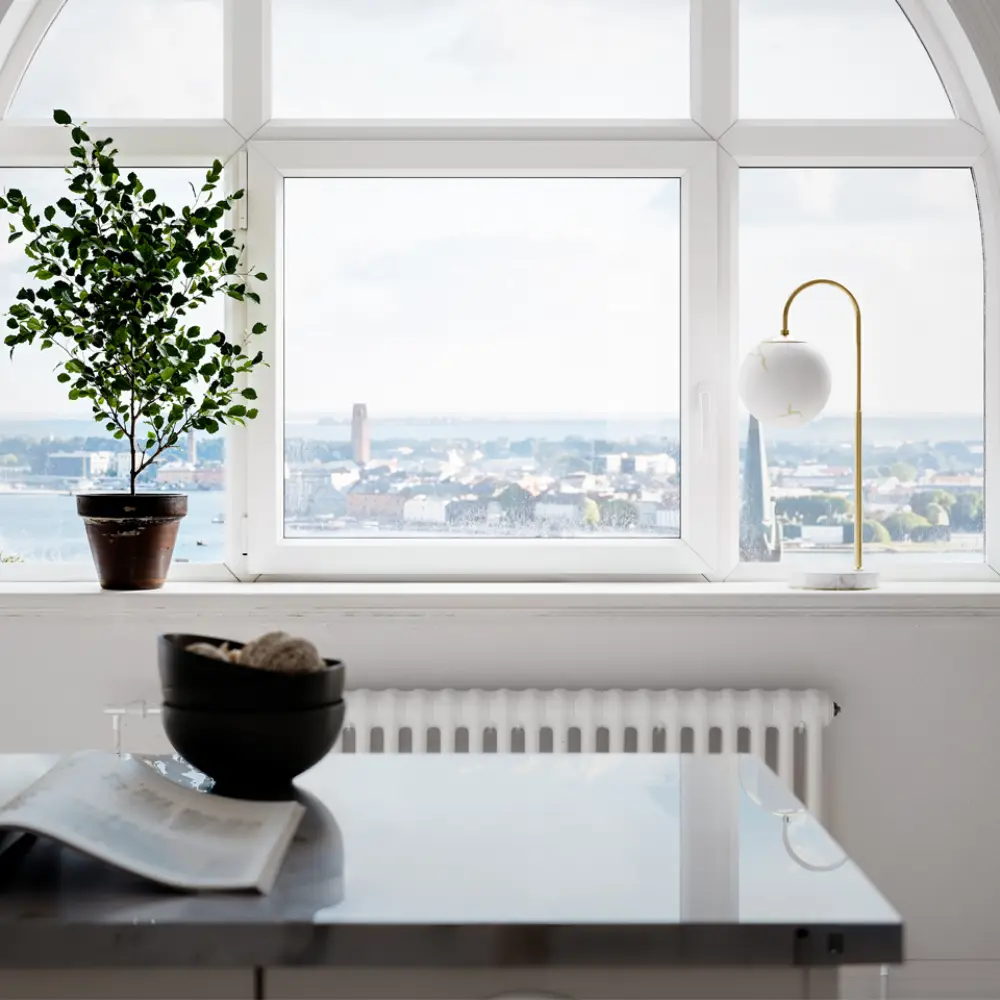 Bellagio bordlampe H60cm messing/hvid