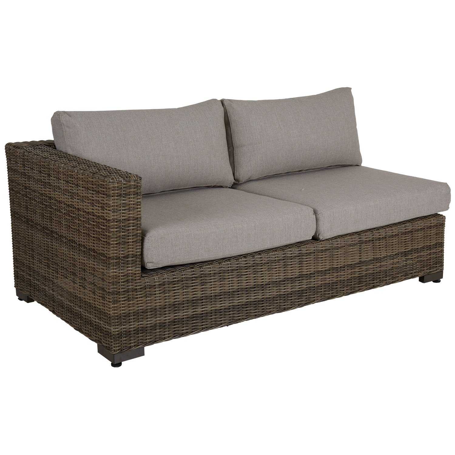 Ninja Endesektioner H+V Rustik Polyrattan Inkl. Vandafvisende Hynder Brafab