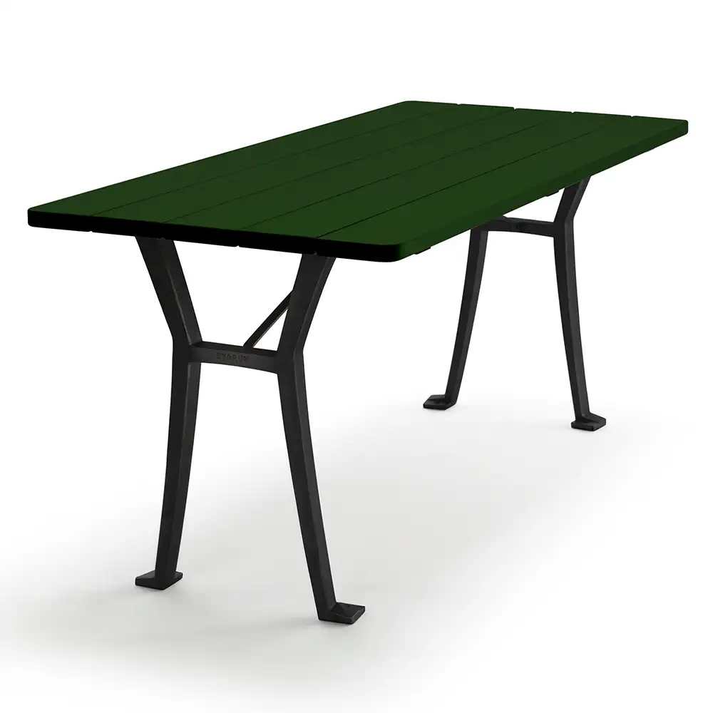 Byarums Bruk, Lessebo bordstativ: sort / bordplade: grønlakeret fyrretræ