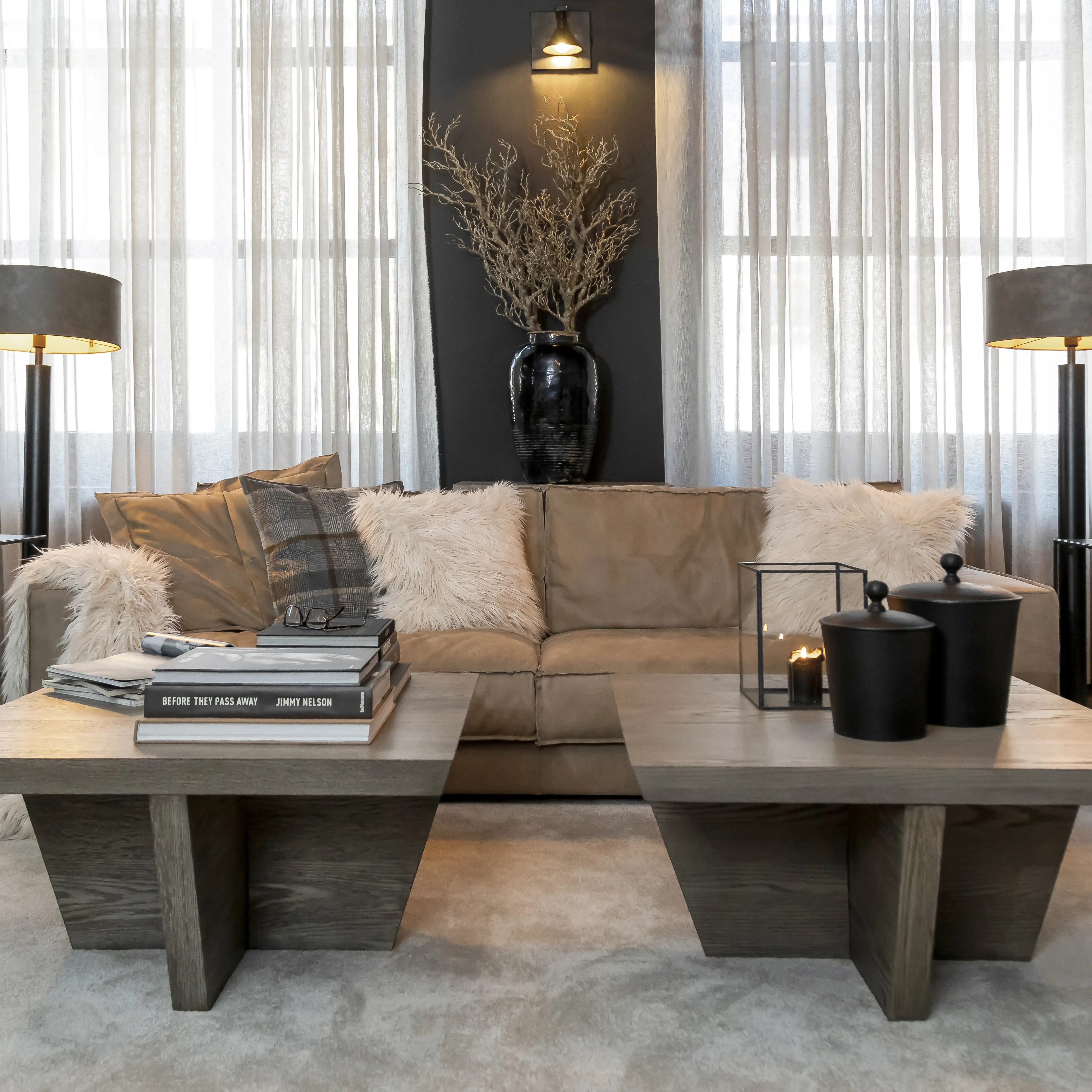 Trent Rektangulært Sofabord 75x140 cm Antikgrå Artwood