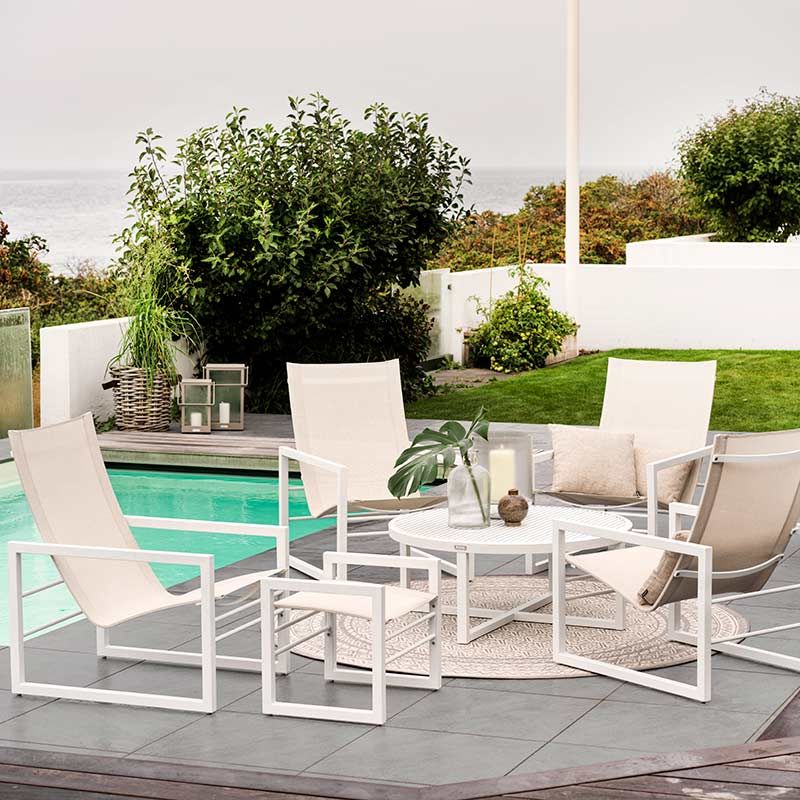 Vevi Loungebord 100 cm Hvid Brafab