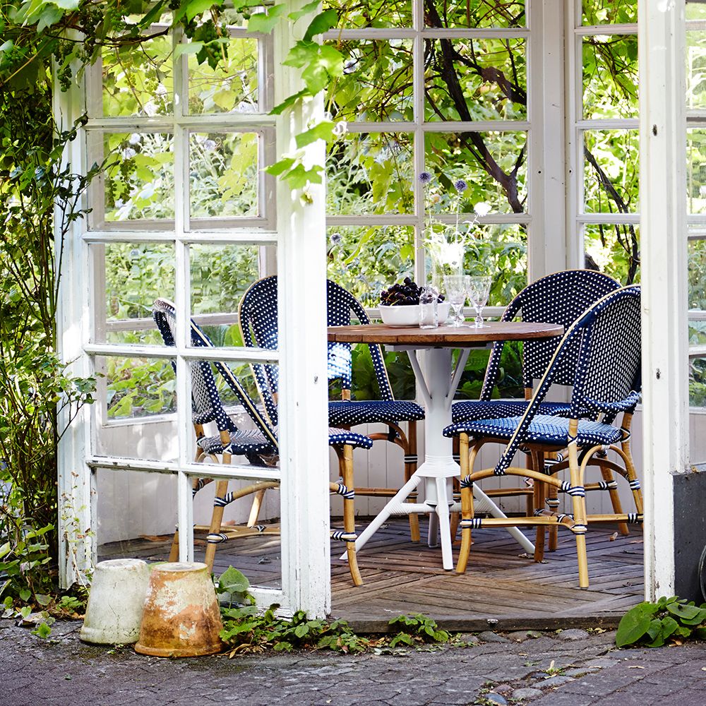 Sofie spisestol i grå rattan