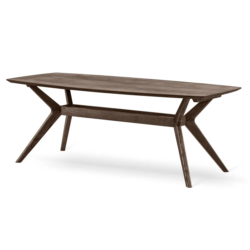 Hampton spisebord 210x100 cm røgfarvet eg