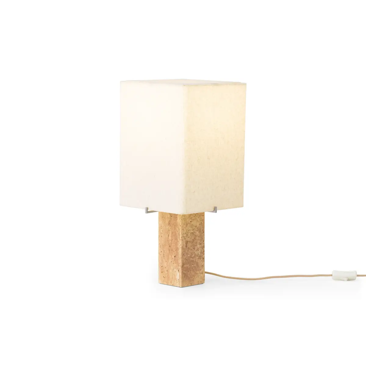Audo CPH, Nonna Bordlampe Travertin Sand/Tekstil Sand – H49 cm