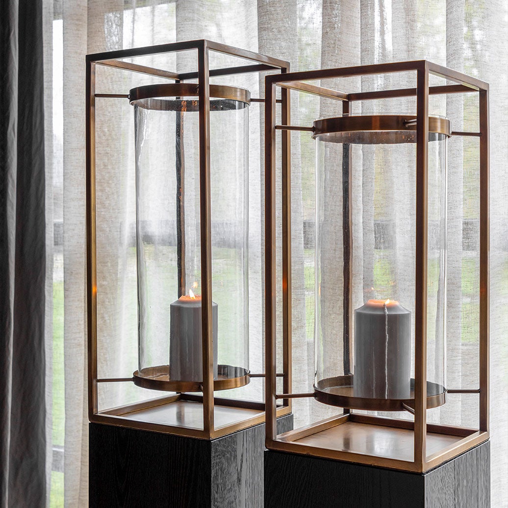 Sonoma Lanterne Lille Brass Antique Artwood