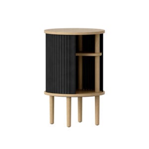 Audacious sidebord i egetræ/Charcoal