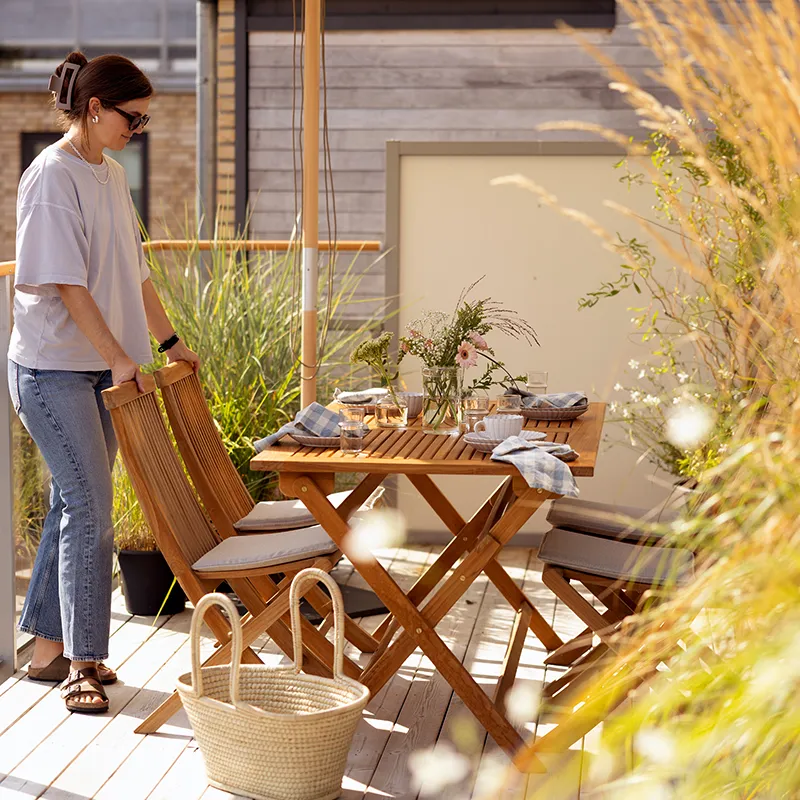 Turin Spisebordsstol Natur Teak Brafab