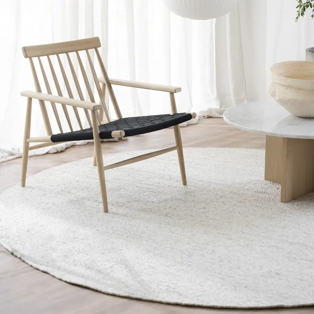 Auckland tæppe Ø250 cm natur