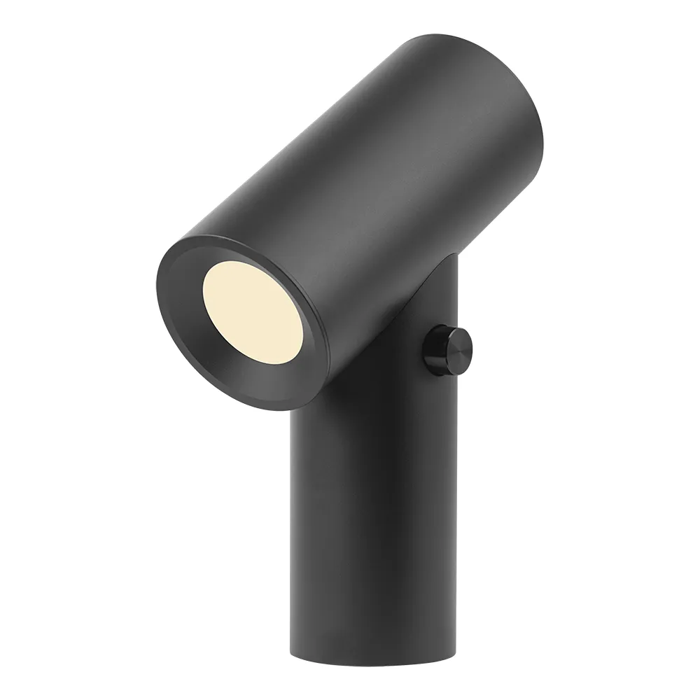 Beam LED-batteridrevet bordlampe, sort aluminium, dæmpbar, IP65 - Muuto - Stue - Moderne - Med én lyskilde