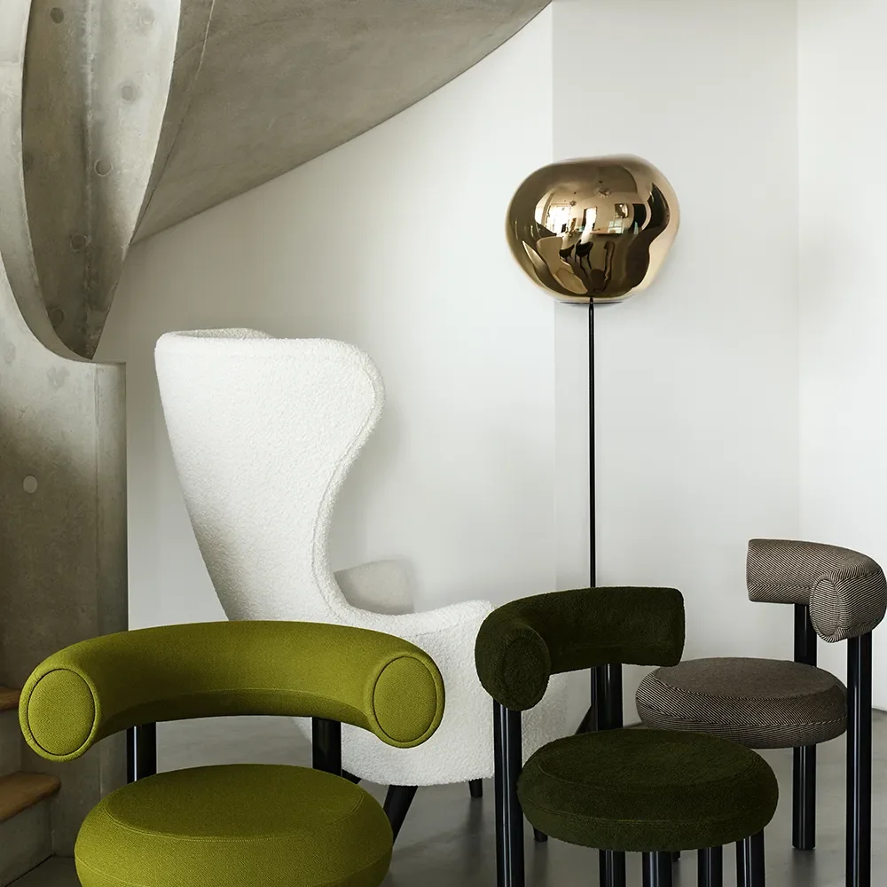 Melt Cone Slim Golvlampa Gold LED