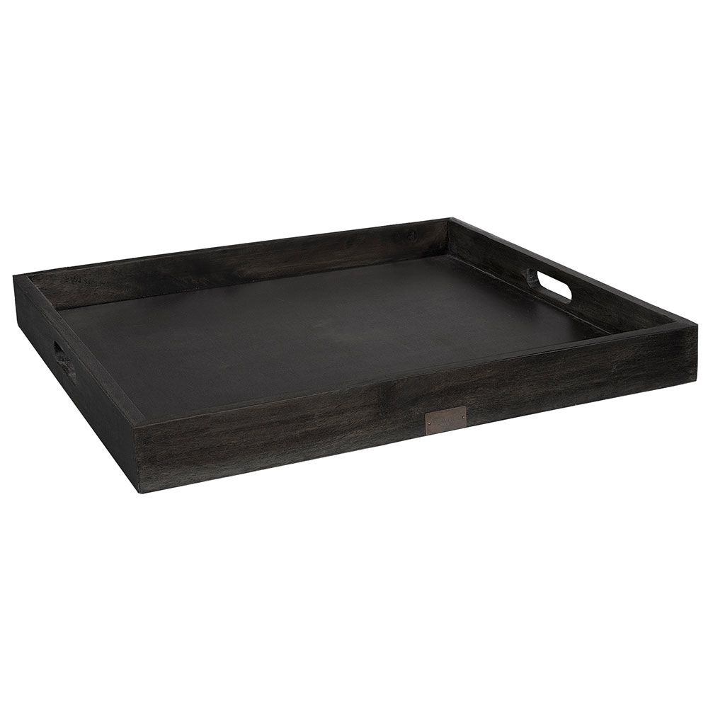 Serveringsbakke Kings Road 55 X 55 Cm Sort Træ