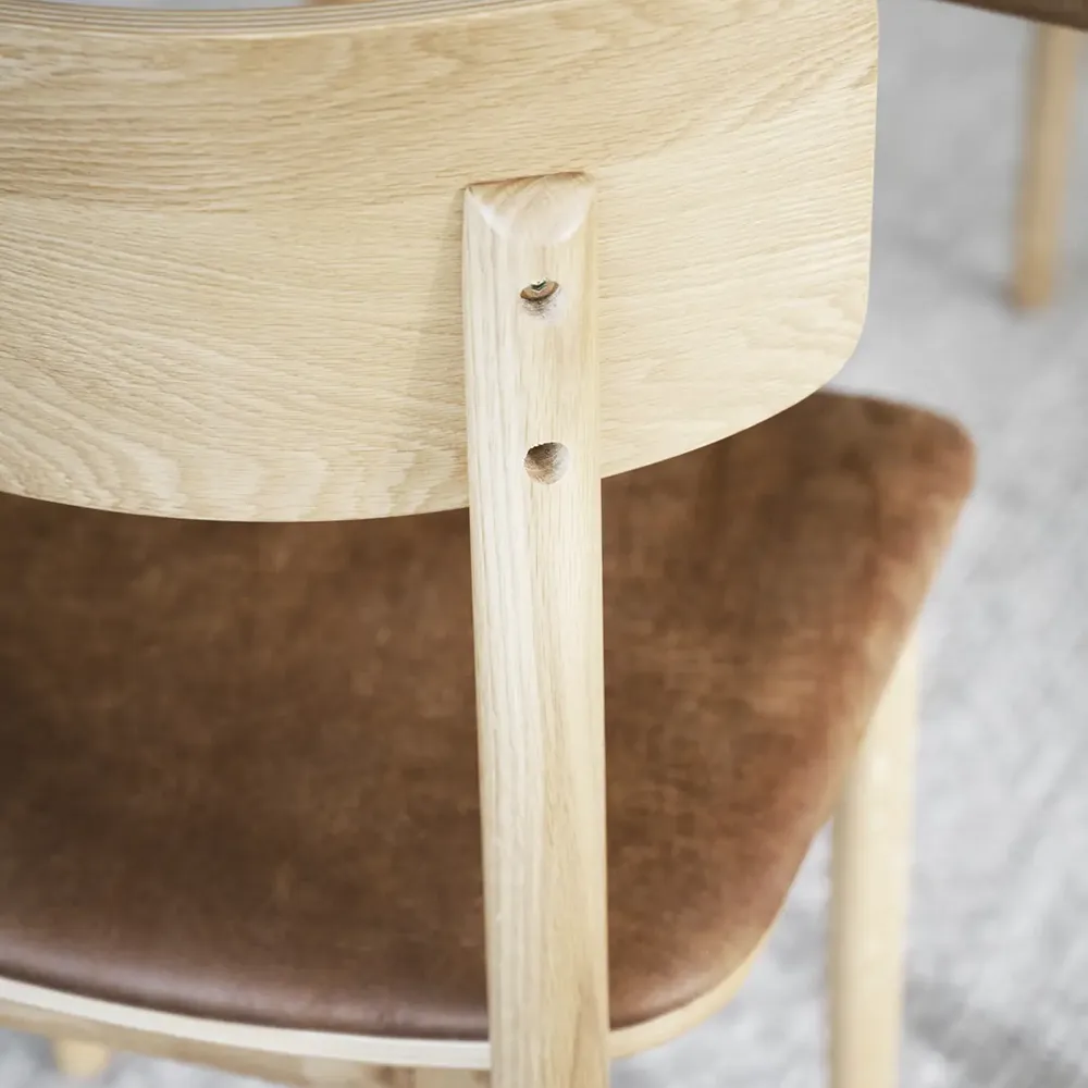 Wolcott spisebordsstol eg/brun