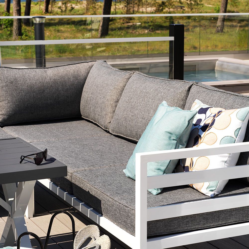 Weldon Loungegruppe Hvid Brafab