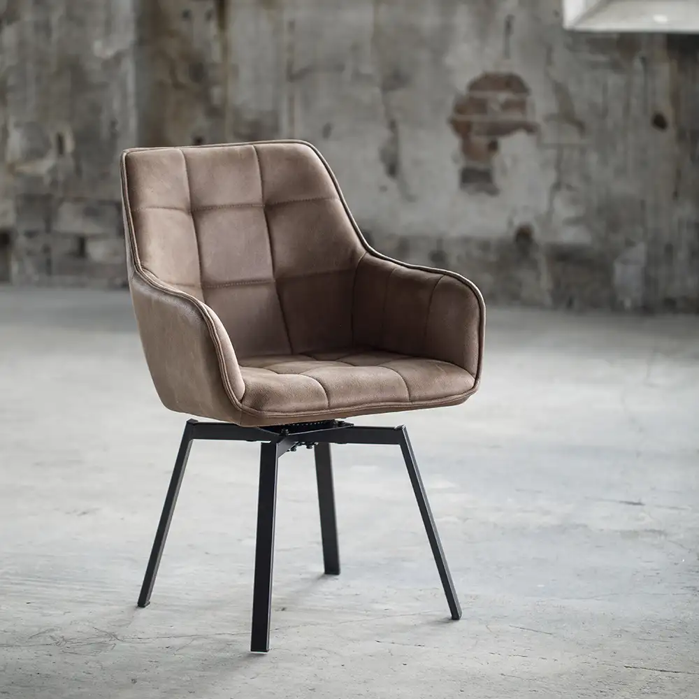 Carro Spisestol med drej brun 2-pakke